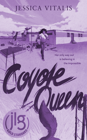 Afbeelding van de boekomslag voor 'Coyote Queen' door Jessica Vitalis.